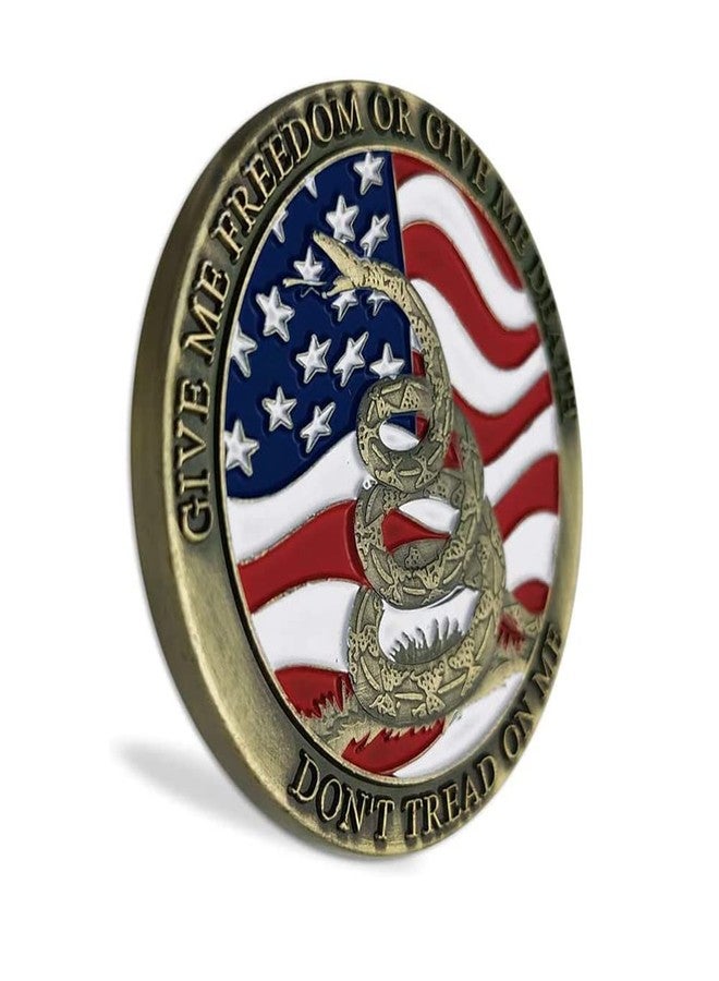 Glamtune Don't Tread on Me Military Coin US Liberty Bell Challenge Coin - Image 2